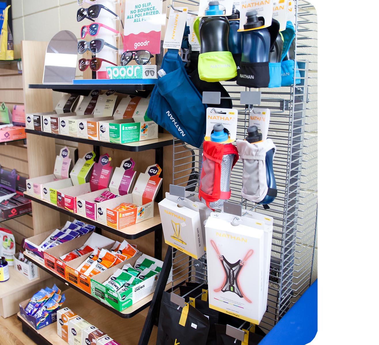 Run Shoppe Accessories Showcased In Store